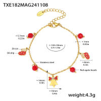 Maple inoxidable ZIRCON Árbol de Navidad Colección de Navidad collar Colgantes pendientes pulsera juego adecuado para Niñas accesorios Elegantes - details 1