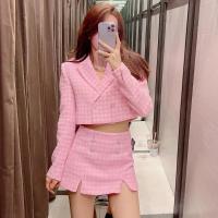 Conjunto de Tweed de 2 piezas, chaqueta elegante, traje para mujer, conjuntos de pantalones cortos, traje con pantalones cortos para mujer, trajes femeninos 2022 - details 0