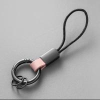 LLavero de piel de cuero de aleación, llavero colgante de cintura de cuero multifuncional antipérdida, soporte de mosquetón, estilo de negocios - details 7