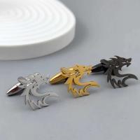 Broche de solapa de moda chapado en oro de 18 quilates con forma hueca de acero inoxidable de diseño avanzado, regalo del novio - details 0