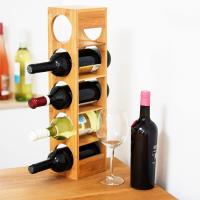 4 Botelleros Vino, Soportes Botellas, Estantes con 5 Baldas, Estanterías para Bebidas, Bambú, 53 x 14 x 12 cm - details 13