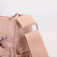 Bolso cruzado de hombro impermeable para mujer, bolso de mensajero informal, Color sólido negro y rosa - details 5