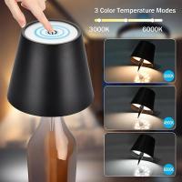 Lámpara LED inalámbrica para botella de vino, jarrón recargable, atenuación de luz Led, lámpara de fiesta USB, lámpara de mesa con Control táctil, luz nocturna decorativa - details 2