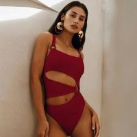 Conjunto de Bikini de Una Pieza para Mujer Traje de Baño Sexy con Espalda Descubierta, Bikini de Cintura Baja, Bañador con Tirantes Huecos - details 5