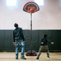Baloncesto Exterior 170-230cm Ajustable Móvil con Ruedas Portátiles Tableros de Baloncesto para Adultos Niños - details 1