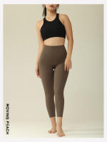 MOVING PEACH Pantalones de Capri Deportivos para Mujeres Cintura Alta Amigables con la Piel para Entrenamiento en el Gimnasio con Bolsillo Oculto Material Exterior 75% Nylon + 25% Spandex Adecuado para Yoga y Extensión - details 11