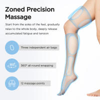 Masajeador eléctrico de piernas y pies, presión de aire, Shiatsu, masaje de pantorrilla, compresión de muslo, promueve la circulación sanguínea, alivia la fatiga muscular - details 4