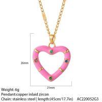 Lindo collar colgante de donuts, joyas doradas femeninas, cadena larga de acero inoxidable, collar estrangular punk para mujer - details 5