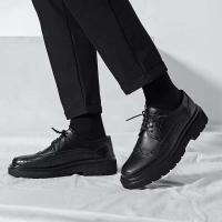 Zapatos derby de piel de vaca para oficina de negocios para hombre, Oxford, oficialmente, de cuero de microfibra, con suela gruesa - details 3