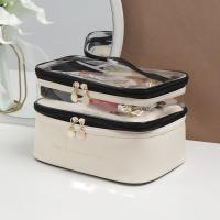 Caja de cosméticos transparente impermeable, bolsa de almacenamiento de artículos de tocador de viaje de PVC PU, bolsa de maquillaje con separación de ropa seca y húmeda - details 13