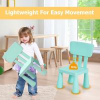Juego de Mesa y Silla Infantil, Mesa con 2 sillas de plástico para niños, Conjunto de pupitres de Actividades para niños, Set de Mueble Infantil de 3 Piezas, Apto para 1-7 años (Azul) - details 24