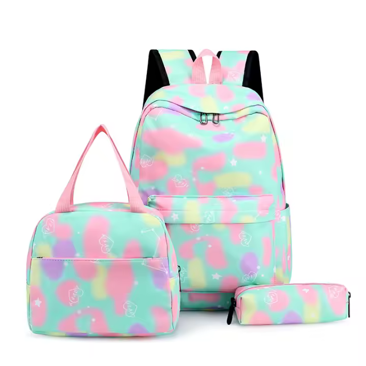 OKKID Set de Mochilas para Niñas 3pcs Bolsa de Escuela Primaria para Edades 7-12 - 1