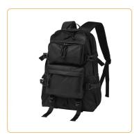 Mochila ligera de gran capacidad para montañismo al aire libre, mochila de viaje para hombres universitarios, mochila impermeable de tendencia negra - details 9