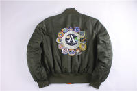 Chaqueta de vuelo de bombardero de invierno Vintage MA-1 APOLLO ropa de calle para hombre ropa de calle cálida Varsity Hip Hop jugador de béisbol piloto USAF - details 18