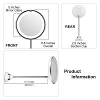 LZ1217 Espejo de Maquillaje Iluminado 10x - Montado en la Pared, Aumentador para Ducha, Ventosa Potente, Espejo LED con Iluminación y Brillo en Tres Colores, Rotación de 360°, Ideal para Afeitado, Depilación y Recorte de Cejas, Redondo. - details 8