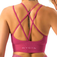 Nvgtn-Sujetador sin costuras para mujer, Top de licra, elástico, transpirable, realce de pecho, ropa interior deportiva de ocio - details 18
