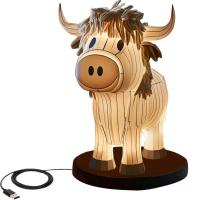 Lámpara de mesa de animales 3D a la moda, lámpara Led con forma de ganado, carga USB, decoración de dormitorio, luz nocturna de colores para oficina - details 5