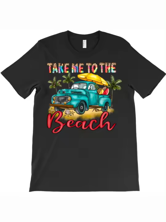 Camiseta Take Me To The BeachRegalo para papá Manga corta con cuello redondo suave y cómoda - 230 g - 1