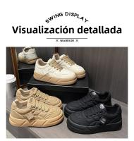 Nuevos zapatos de suela gruesa que aumentan la altura, zapatos versátiles de plataforma tipo muffin para mujer - details 22