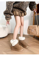 Nuevos zapatos de algodón para la nieve de invierno, zapatos de pan engrosados apilados, botas de mujer de cuero antideslizantes. - details 0