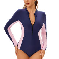 Traje de baño de manga larga para mujer, traje de surf de una pieza - details 1