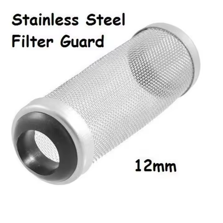 Estuche de seguridad para redes, protector necesario para acuario de 12/16mm, 1 entrada de peces de acero inoxidable, protege el filtro de malla, camarones - 1
