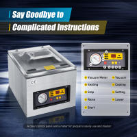 Sellador de Vacío Automático DZ-260C 220V 120W Acero Inoxidable Empaquetado Automático - details 0
