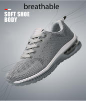 Zapatillas de correr con cámara de aire para hombre y mujer, zapatos informales a la moda, color rojo, para caminar al aire libre y gimnasio - details 5