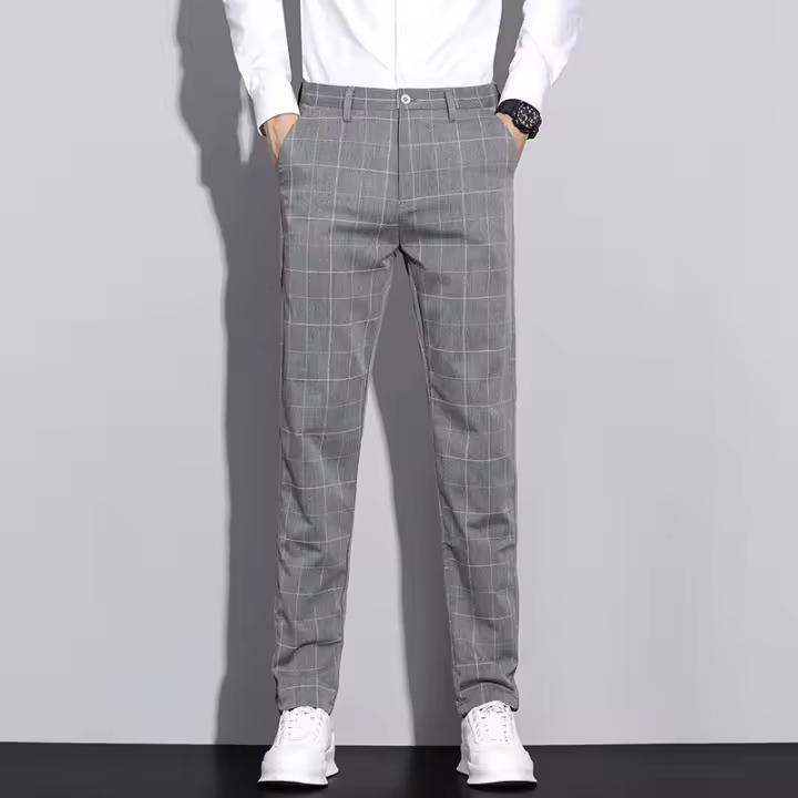 Pantalones Casuales de Verano 2025 para Hombres Ajuste Delgado, Línea Recta, Estilo de Negocios Tendency, Sin Hierro, Resistente a Arrugas - 1