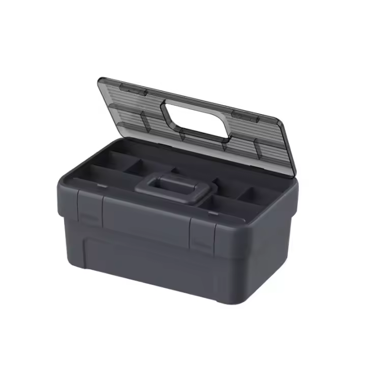 Caja de Almacenamiento de Herramientas JIMIHOME Caja de Herramientas Pesada y Impermeable de 17 Pulgadas con Protección Anticolisión para El Portaherramientas del Coche - 1