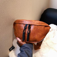 Bolsa Casual Unisex de Gran Capacidad Diseño Oblíquo de Hombro, Estilo Europeo Americano, Color Sólido PU, Bolsa de Viaje Versátil - details 1