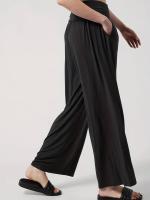 Pantalones de pierna ancha para mujer con cintura elástica, cómodos pantalones de primavera y otoño - details 3