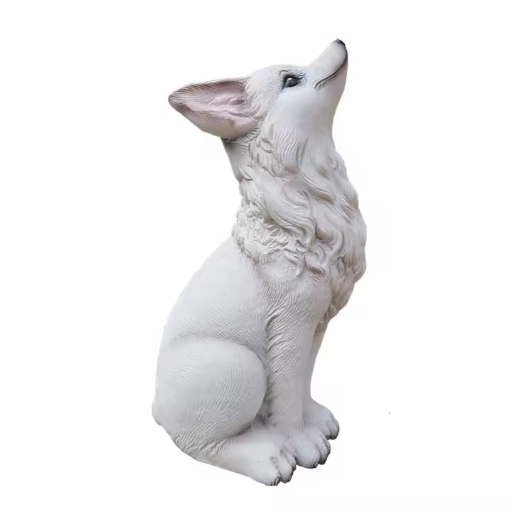 Bonita estatuilla de Animal de nueve colas, artesanía única, escultura de Animal, juguetes, artesanías de resina, estatua de Animal de jardín, adorno Interior de coche - 1