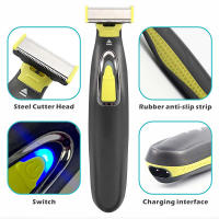 Afeitadora eléctrica portátil para hombres y mujeres, recortadora de cuerpo completo, cuchilla en forma de T USB - details 8