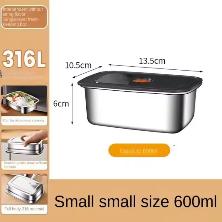 Placa fría para verduras de acero inoxidable 304, bento sellado y a prueba de fugas, refrigerador, congelador, aire acondicionado para acampar, exterior - 1