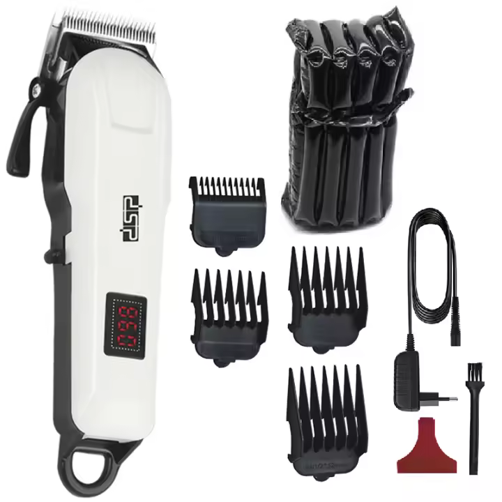 Cortadora de pelo ajustable recargable para hombre, máquina de corte de pelo profesional, eléctrica, inalámbrica, con pantalla LED - 1