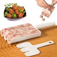 Herramientas de cocina para hacer albóndigas, cuchara de bolas de carne con pala de corte, sorbete de masa de galletas, bricolaje - details 0