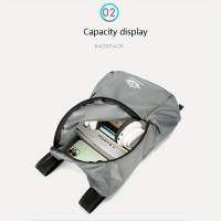 Mochila Plegable para Exteriores Ligera Bolsa de Viaje Mochila Plegable Exterior Color Beige Claro - details 2