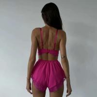 Conjunto de 2 piezas de ropa sexy, ropa interior Ence para mujer, pijama rosa elegante, ropa casual - details 17