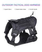 Perro táctico con correa de asa, accesorio militar para caminar perros Rottweiler, arnés para cachorros medianos y grandes - details 0