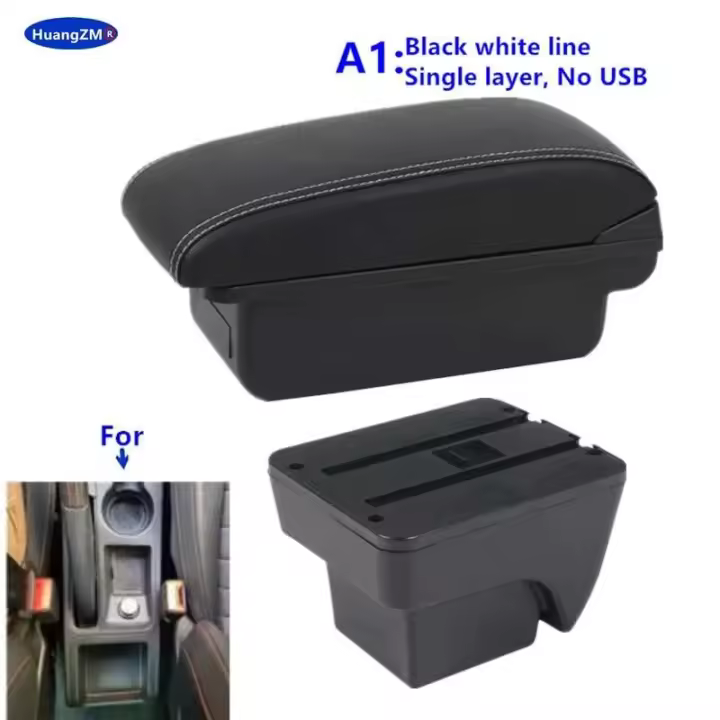 Repuestos SEAT ARONA, estuche de frenado multifuncional de doble capa con carga USB, accesorios para coche fáciles de instalar - 1
