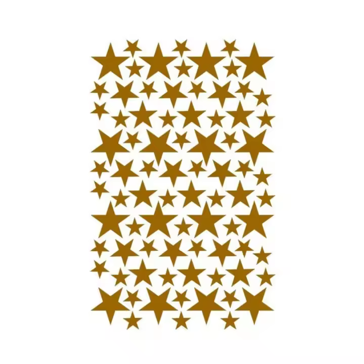 Vinilo creativo para habitaciones de niños, pegatinas de estrellas de pared artísticas para el hogar, Pentagon - 1