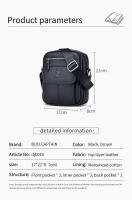 Bullcaptain Mini bolso informal de cuero genuino de gran capacidad para hombre para negocios y vida diaria - details 7