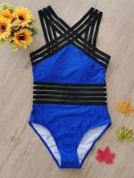 Traje de Baño de Malla Sexy Leopardo Traje de Baño de Cuello Alto para Mujeres - details 7