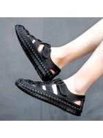 Sandalias romanas de cuero genuino para hombre, zapatos informales de negocios, zapatillas para vadear en la playa al aire libre, talla grande 38-47 - details 4