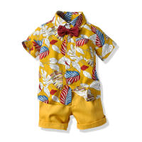 Mangas cortas de verano, camisas de flores, pantalones cortos para niños, conjunto casual de dos piezas, ropa de playa multicolor para bebés y niños - details 17