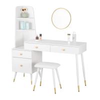Tocador con Taburete Espejo 4 Cajones Blanco - details 7