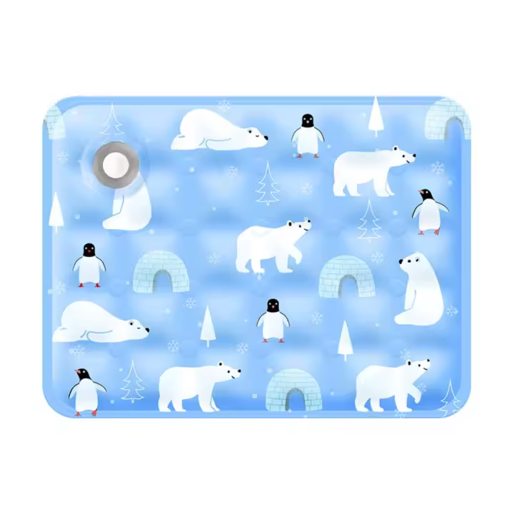 Alfombra refrescante para mascotas, tapete de gel de hielo con agua añadida, cama fría portátil y duradera para perros y gatos, sofá para gatitos - 1