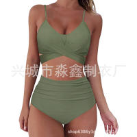 Bikini de dos piezas de cintura alta con estampado de leopardo, traje de baño sexy para mujer - details 7