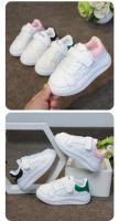 Zapatos blancos para niño y niña, zapatillas cómodas antideslizantes de suela gruesa suave, estilo coreano, Otoño, 2024 - details 11